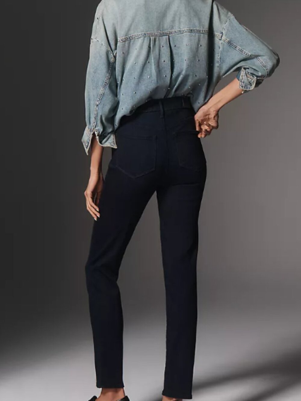 PAIGE Gemma Black Petite High Rise Slim Ankle Jeans Size 25